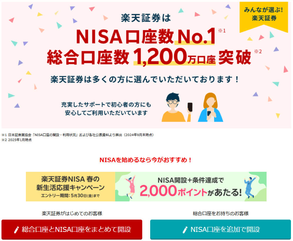 楽天証券口座開設１