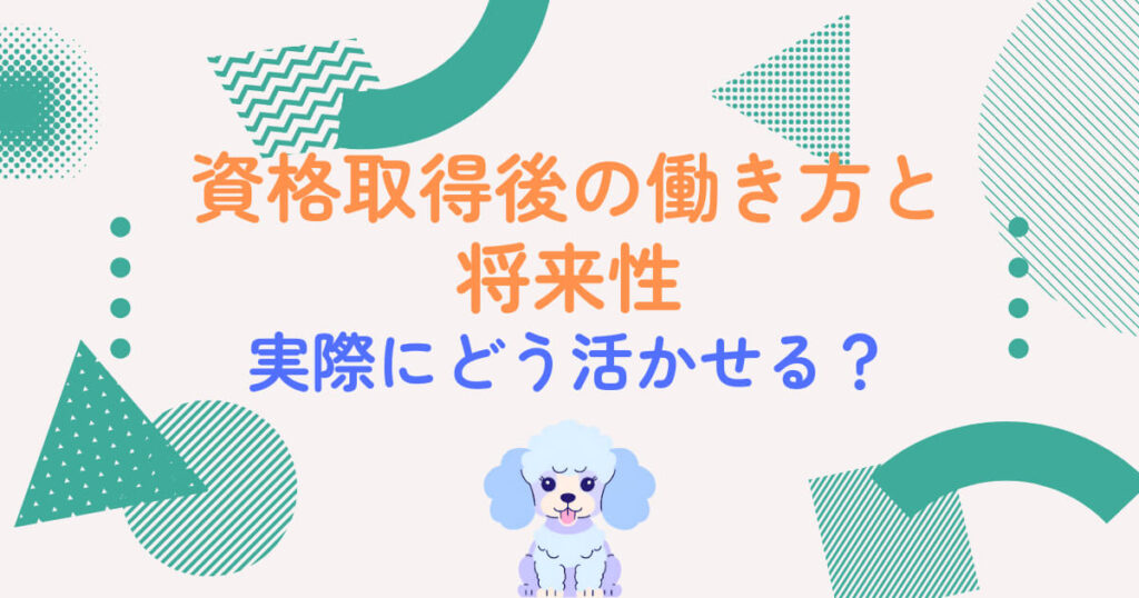 資格取得後の働き方と将来性|実際にどう活かせる?