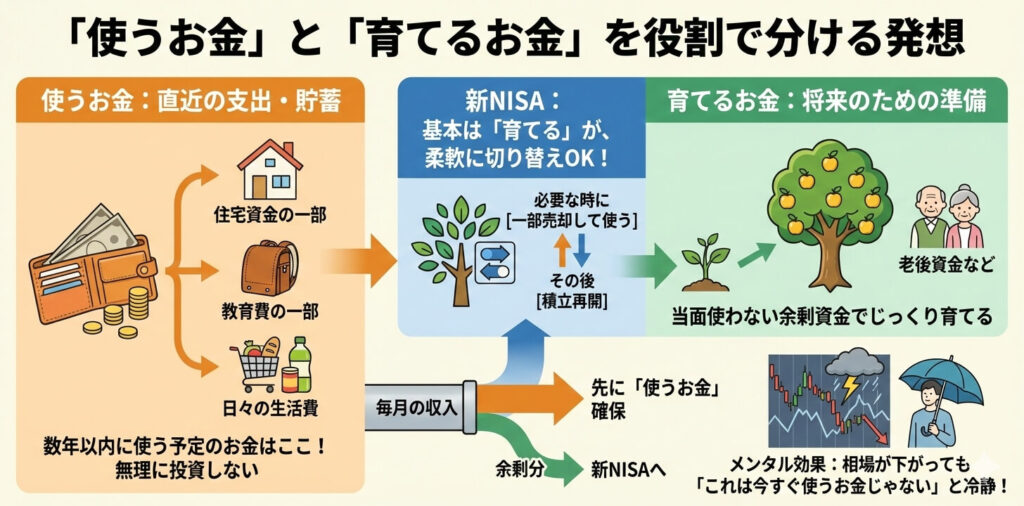 「使うお金」と「育てるお金」を役割で分ける発想