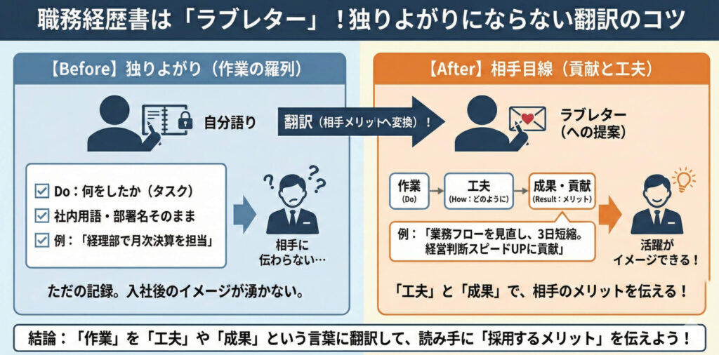 職務経歴書は「ラブレター」。独りよがりにならない翻訳のコツ