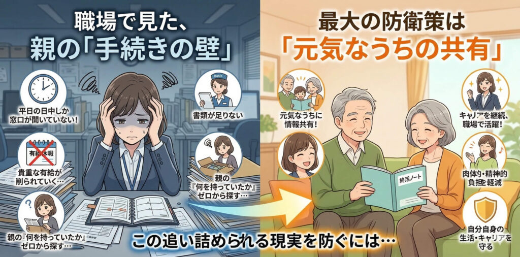 【総務・人事の視点】職場で見てきた、親の終活不足で直面する「手続きの壁」