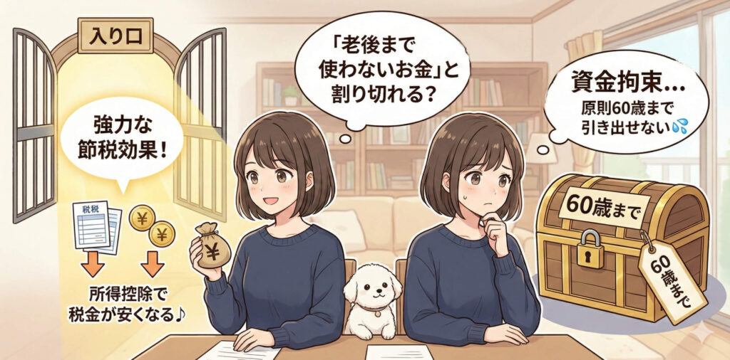 iDeCo（個人型確定拠出年金）の満額活用：節税効果と資金拘束
